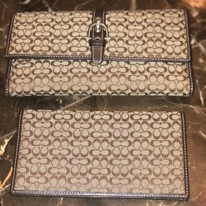 Authentic Coach Checkbook Wallet